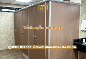 Công trình vách ngăn vệ sinh sử dụng tấm Compact HPL cho Nhà Năng Khiếu Quận 5