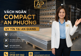 Thi công vách ngăn vệ sinh tấm Compact CDF tại An Giang