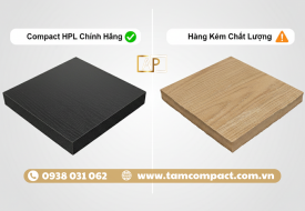 Cách Nhận Biết Vách Ngăn Compact HPL Chính Hãng & Phân Biệt Hàng Kém Chất Lượng