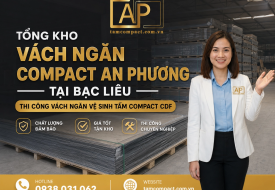 Thi công vách ngăn vệ sinh tấm Compact CDF tại Bạc Liêu