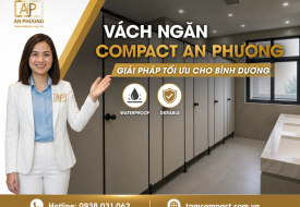 Thi công vách ngăn vệ sinh tấm Compact CDF tại Bình Dương