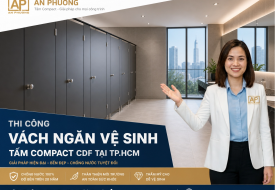 Thi công vách ngăn vệ sinh tấm Compact CDF tại TP. Hồ Chí Minh